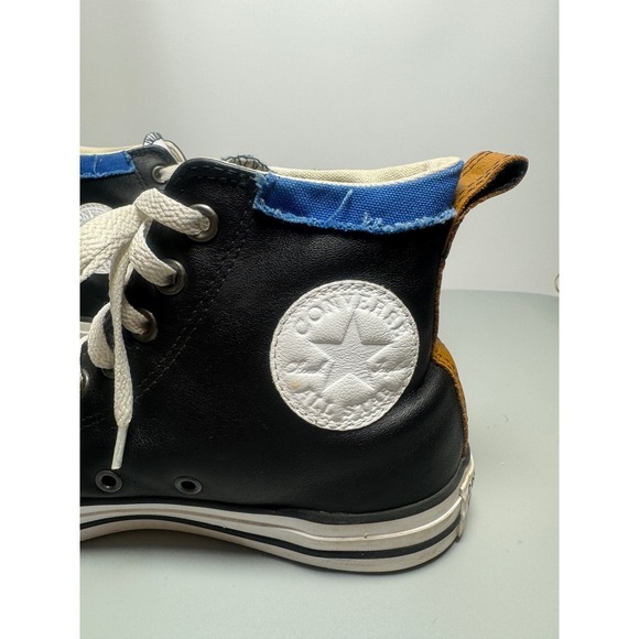 Converse All Star Leather High Top Sneakers Black Casual Shoes ‎ M 6.5 W 8.5 - Picture 4 of 8